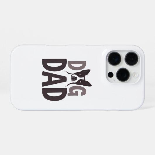 Proud Dog Dad Apparel & Accessories iPhoneケース (裏面横)