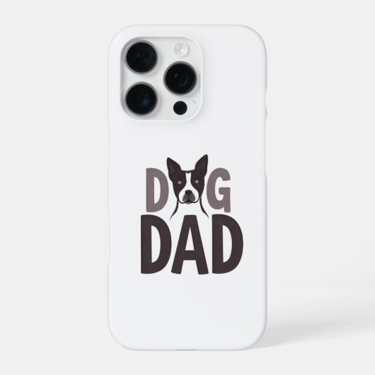 Proud Dog Dad Apparel & Accessories iPhoneケース (裏面)