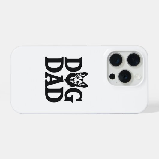 Proud Dog Dad Apparel & Accessories iPhoneケース (裏面横)