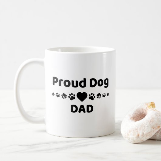 Proud Dog Dad Coffee Mug コーヒーマグカップ (ドーナツ)
