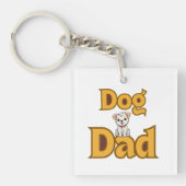 Proud Dog Dad Father's Day Double-Sided  キーホルダー (正面)