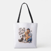 Proud Dog Dad Tote Bag – Cute Dog Lover Gift Bag トートバッグ (裏面)