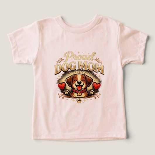 Proud Dog Mom – Cute & Playful Dog Lover Design (デザイン正面)