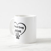 Proud Dog Mom Mug コーヒーマグカップ (正面左)