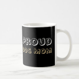 Proud Dog Mom Paw Print Minimal Design コーヒーマグカップ