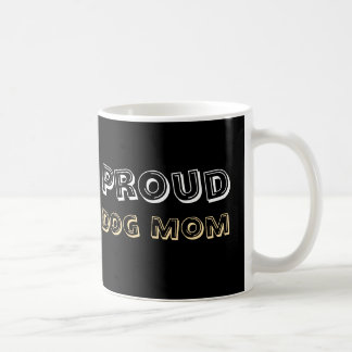Proud Dog Mom Paw Print Minimal Design コーヒーマグカップ