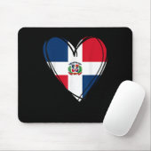 Proud Dominican Boy Girl Aunt Dad Mama Cool Flag H マウスパッド (マウス)