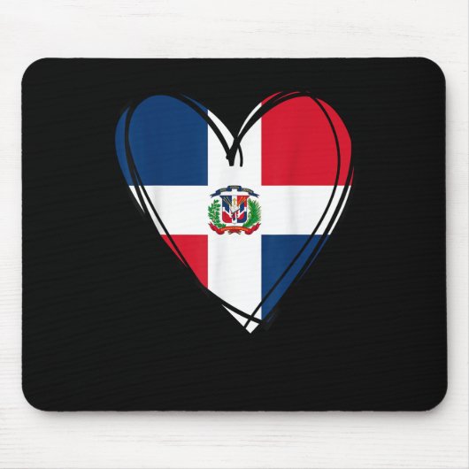 Proud Dominican Boy Girl Aunt Dad Mama Cool Flag H マウスパッド (正面)