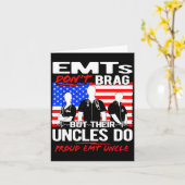 Proud Emt Uncle - Funny Ems Family Quote Emts Don' カード (黄色い花)