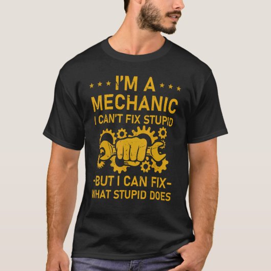 Proud Engineer Squad I'm Mechanic I Can Fix What S Tシャツ (正面)