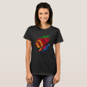 Proud Eritrean Root Torn Ripped Eritrea Flag Tシャツ (正面フル)