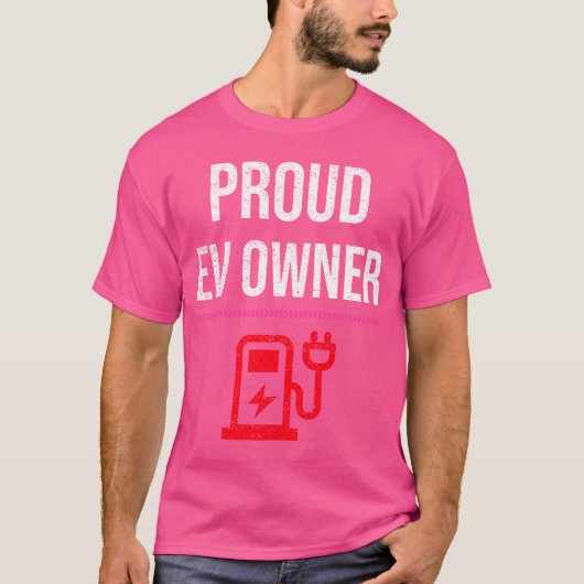Proud EV owner Electric Vehicle EV Car Battery gif Tシャツ (正面)
