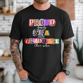Proud Family Of a Graduate Custom Photo Graduation Tシャツ