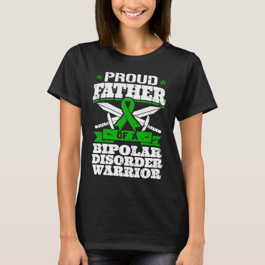 Proud Father Of A Bipolar Disorder Warrior Awarene Tシャツ (正面)