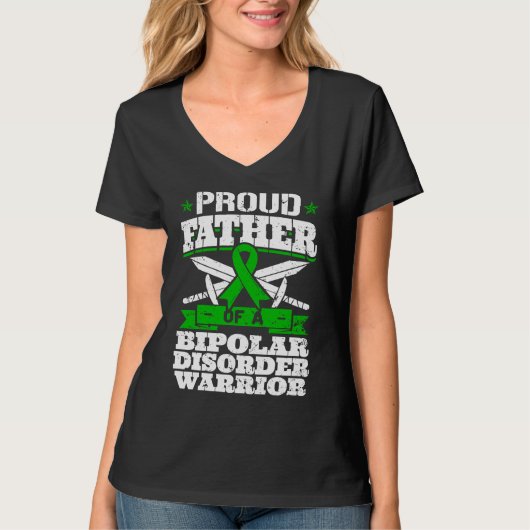 Proud Father Of A Bipolar Disorder Warrior Awarene Tシャツ (正面)