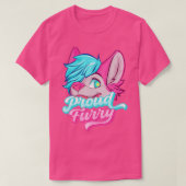 Proud Furry Fandom Furries Tails Ears Furry Person Tシャツ (デザイン正面)