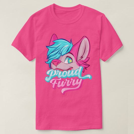 Proud Furry Fandom Furries Tails Ears Furry Person Tシャツ (デザイン正面)