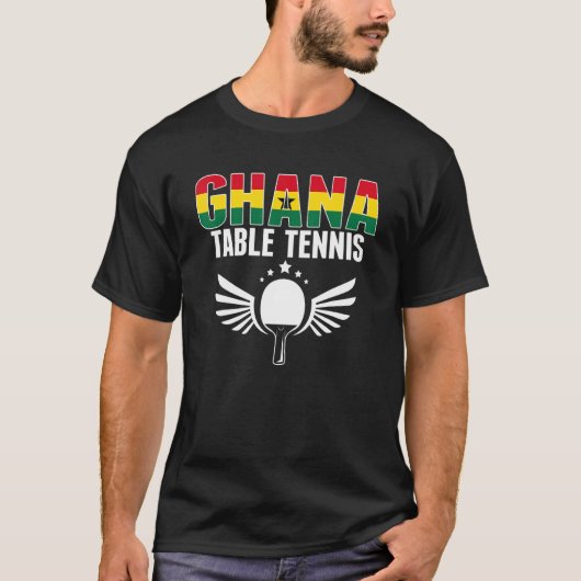 Proud Ghana Table Tennis   Ghanian Ping Pong Suppo Tシャツ (正面)