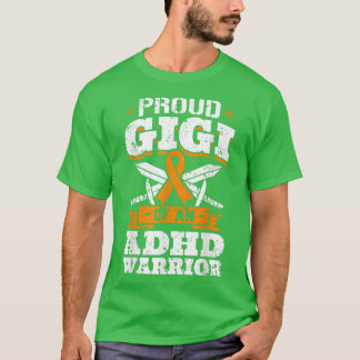 Proud Gigi Of An ADHD Warrior Awareness Ribbon Gra Tシャツ