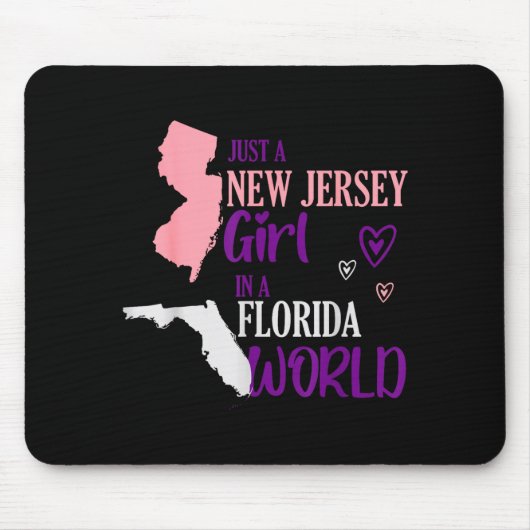Proud Girl Design Just A New Jersey Girl In A Flor マウスパッド (正面)