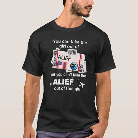 Proud Girl From Alief Boarding Pass  Flight Ticket Tシャツ (正面)