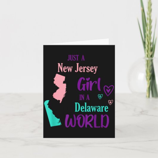 Proud Girl Just A New Jersey Girl In A Delaware Wo カード (正面)