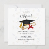 Proud Girlfriend Graduation Personalized カード (正面)