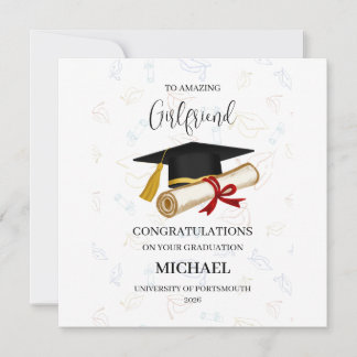 Proud Girlfriend Graduation Personalized カード