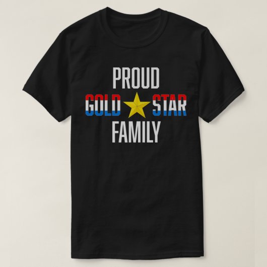 Proud Gold Star Family Military Tee for Families o Tシャツ (デザイン正面)