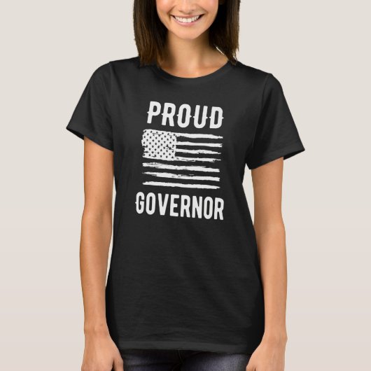 Proud Governor Profession American Flag Premium Tシャツ (正面)