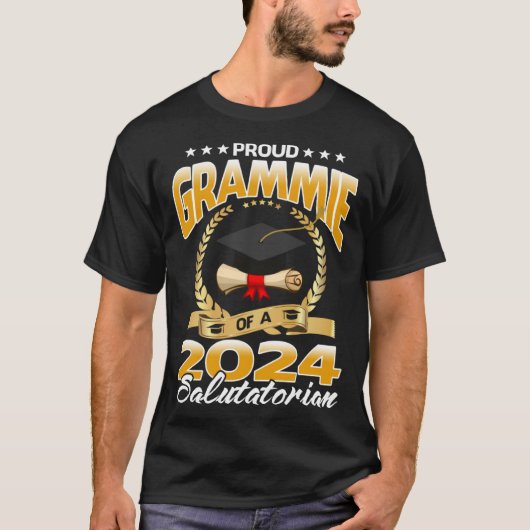 Proud Grammie Of A 2024 Salutatorian Tシャツ (正面)