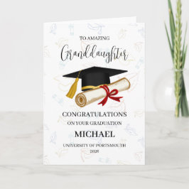 Proud Granddaughter Graduation Personalized カード