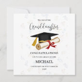 Proud Granddaughter Graduation Personalized カード (正面)