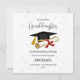Proud Granddaughter Graduation Personalized カード