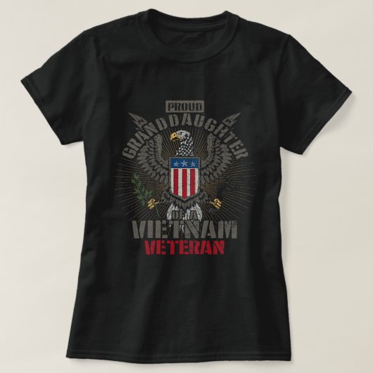Proud Granddaughter Of A Vietnam Veteran 335 Tシャツ (デザイン正面)