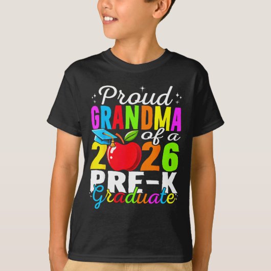 Proud grandma of 2026 pre-k graduate mothers day tシャツ (正面)