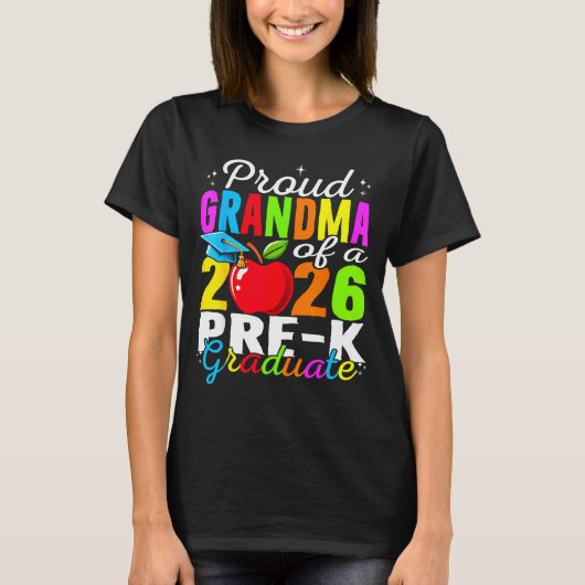 Proud grandma of 2026 pre-k graduate mothers day tシャツ (正面)