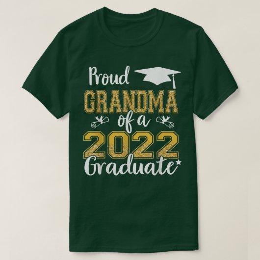 Proud Grandma Of A 2022 Graduate Graduation Family Tシャツ (デザイン正面)
