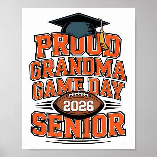 Proud Grandma of a 2026 Football Senior Class Post ポスター (正面)