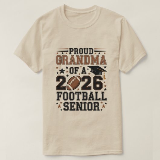 Proud Grandma of a 2026 Football Senior Class Tシャツ (デザイン正面)