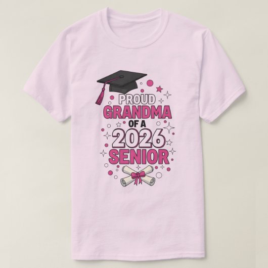 Proud Grandma of a 2026 Football Senior Class Tシャツ (デザイン正面)