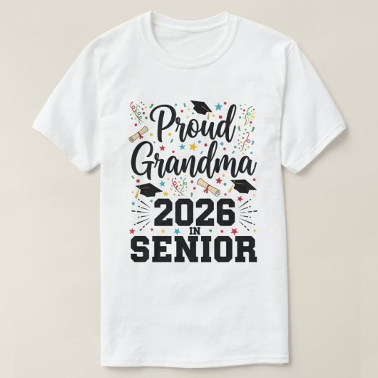 Proud Grandma of a 2026 Football Senior Class Tシャツ (デザイン正面)