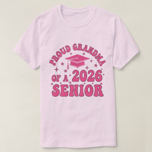 Proud Grandma of a 2026 Football Senior Class Tシャツ (デザイン正面)