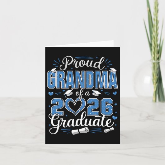 Proud Grandma Of A Cl Of 2026 Graduate 26 Senior G カード (正面)