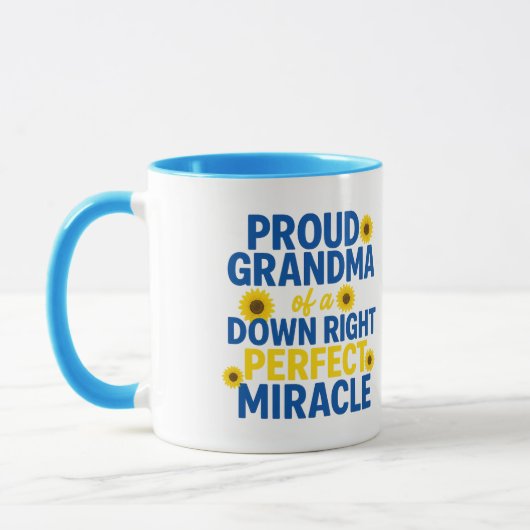 Proud Grandma of a Down Right Perfect Miracle マグカップ (左)