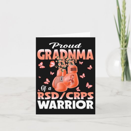 Proud Grandma Of A Rsd Crps Warrior Awareness Boxi カード (正面)