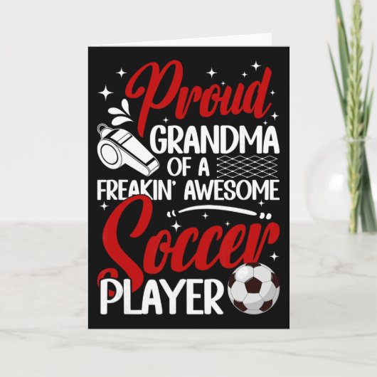 Proud Grandma Of A Soccer Player Grandma Soccer Gr カード (正面)