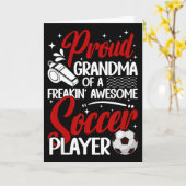 Proud Grandma Of A Soccer Player Grandma Soccer Gr カード (黄色い花)