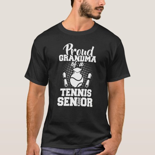 Proud Grandma Of A Tennis Senior 2023 Graduation D Tシャツ (正面)