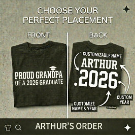 PROUD GRANDPA クラス26 卒業記念 Tシャツ